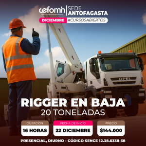 RIGGER EN BAJA (20 TONS) - 22 DICIEMBRE